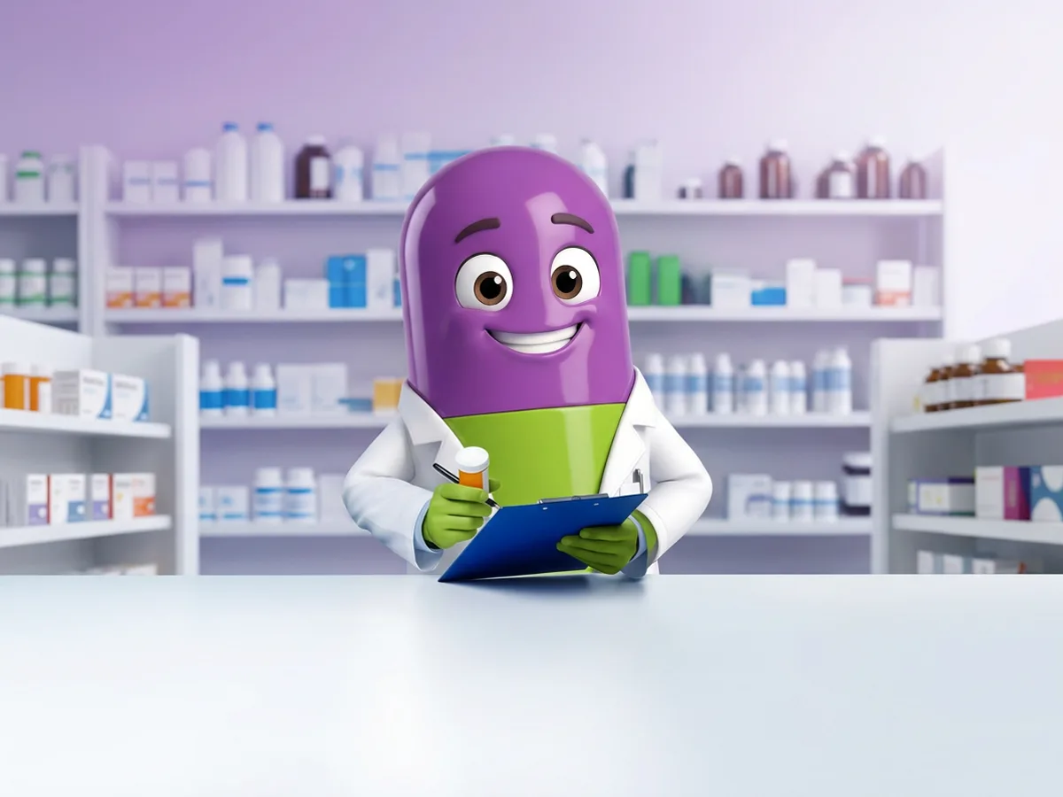 Quickmed Pharma pharmacist at the counter ready to take your call or WhatsApp message