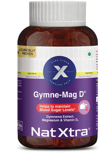 Nat Xtra Gymne-Mag D™ supplement bottle, Quickmed Pharma