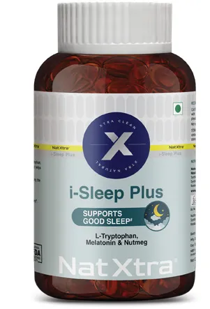 Nat Xtra i-Sleep Plus supplement bottle, Quickmed Pharma