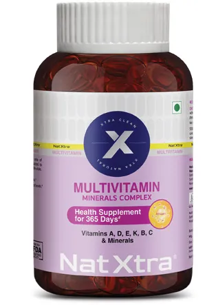 Nat Xtra Multivitamin-Mineral Complex supplement bottle, Quickmed Pharma