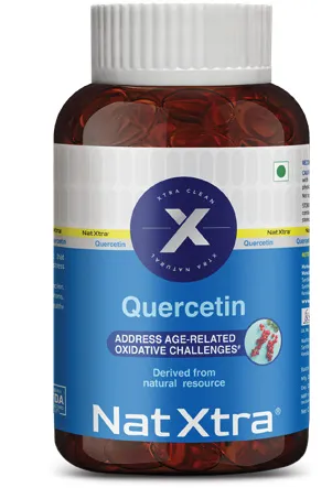 Nat Xtra Quercetin supplement bottle, Quickmed Pharma