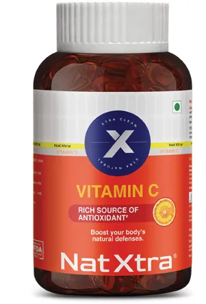 Nat Xtra Vitamin C supplement bottle, Quickmed Pharma